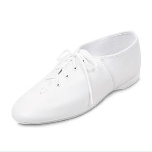 White Bloch leather jazz shoes, like new, only worn at recital and competitions